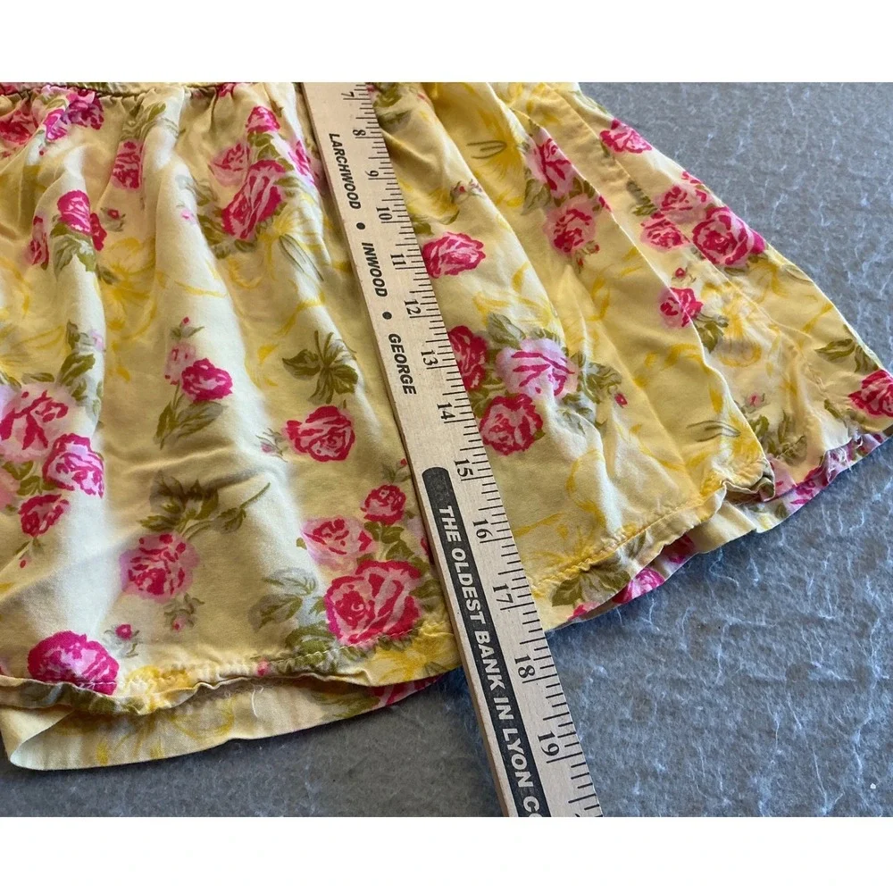 The Childrens Place Vintage Floral Babydoll Dress Yellow Pink Rose 3T Cottage - Picture 11 of 11